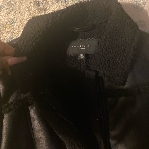 ANN TAYLOR Faux Leather Moto Jacket NWOT - Picture 6 of 9